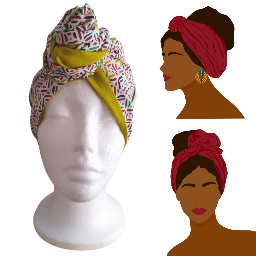 Fascia-Turbante Modellabile Handamade - Astratta