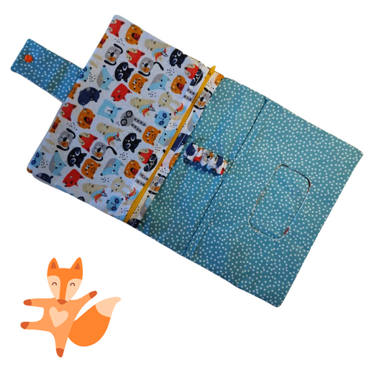 Porta Pannolini Salviette Crema Handmade - Animaletti