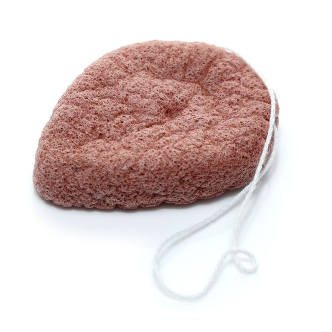 Spugna Naturale Viso Konjac con Argilla Rossa Ringiovanente - Fiori
