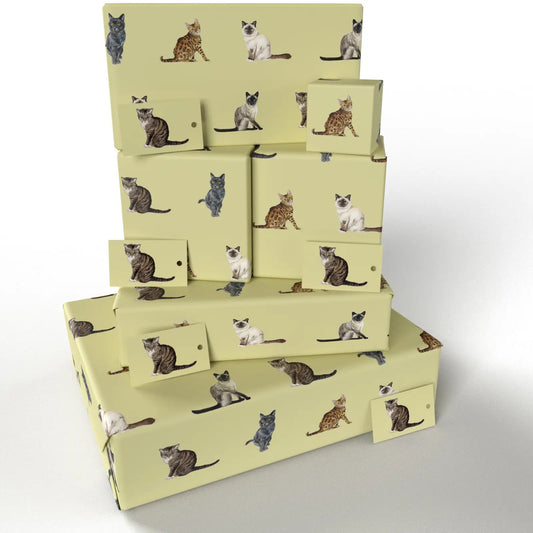 Carta Regalo con Etichetta - Gatti di Razza