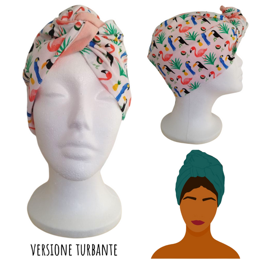 Fascia-Turbante Modellabile Handmade - Tropici