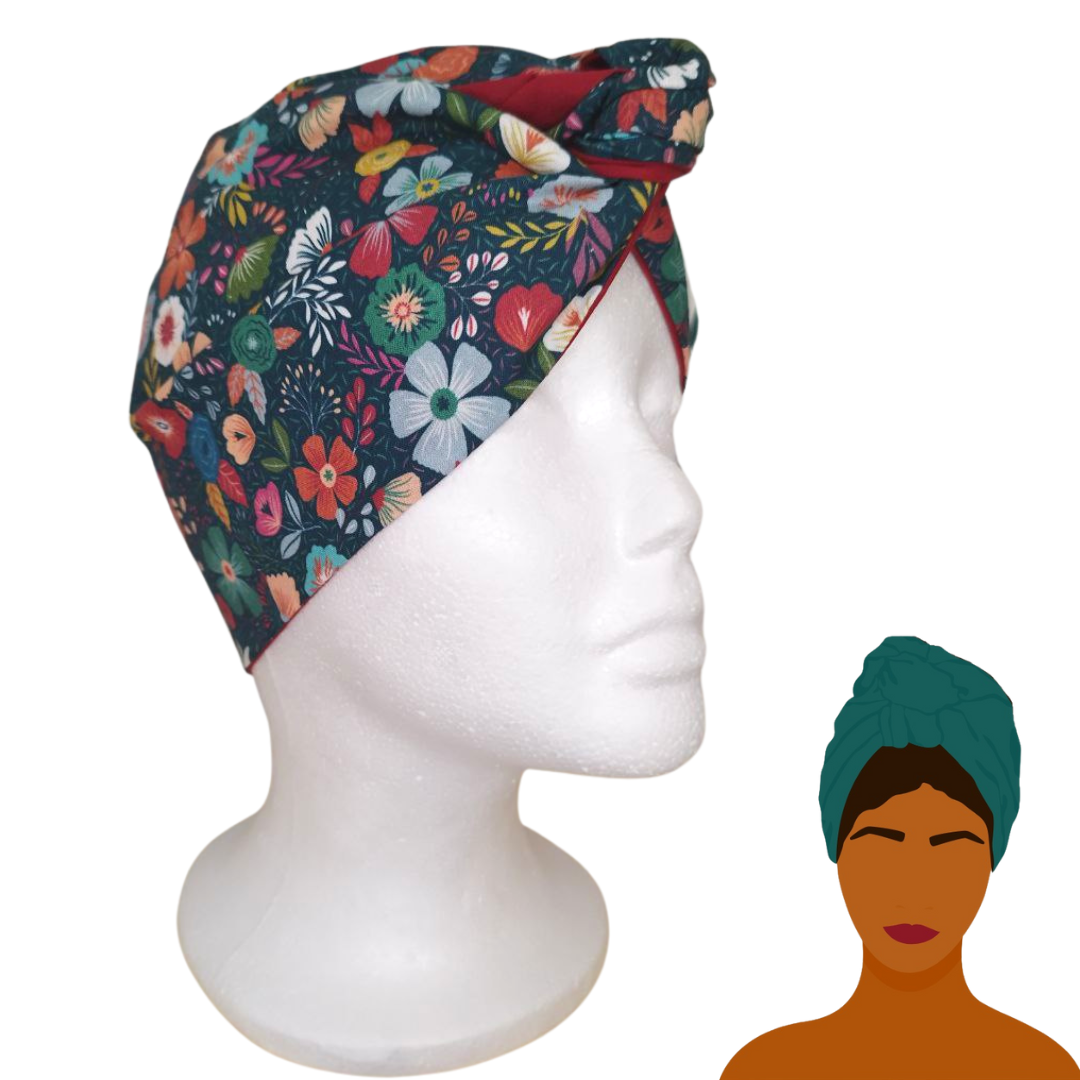 Fascia-Turbante Modellabile Handmade - Fiori