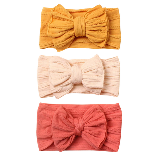 Fasce Capelli Neonata - Gialla-Rosa-Salmone