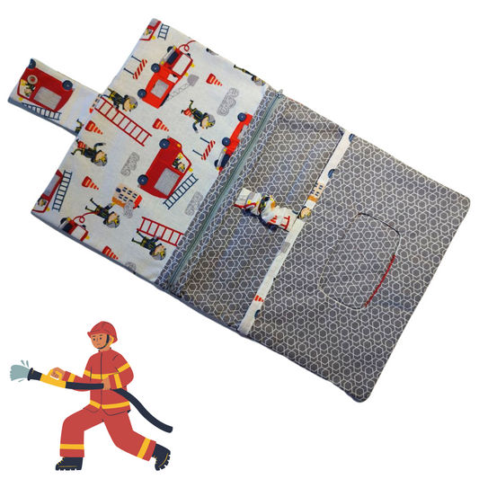 Porta Pannolini Salviette Crema Handmade - Pompieri