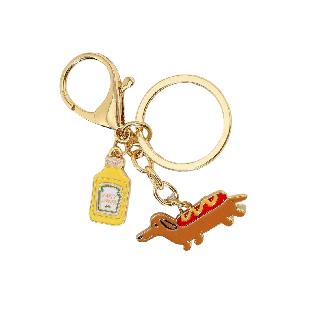 Portachiavi - Bassotto e Hot Dog – Apple Tiny Gift Shop