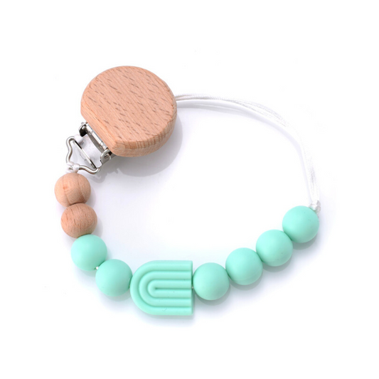 Catenella Ciuccio Legno - Verde Acqua