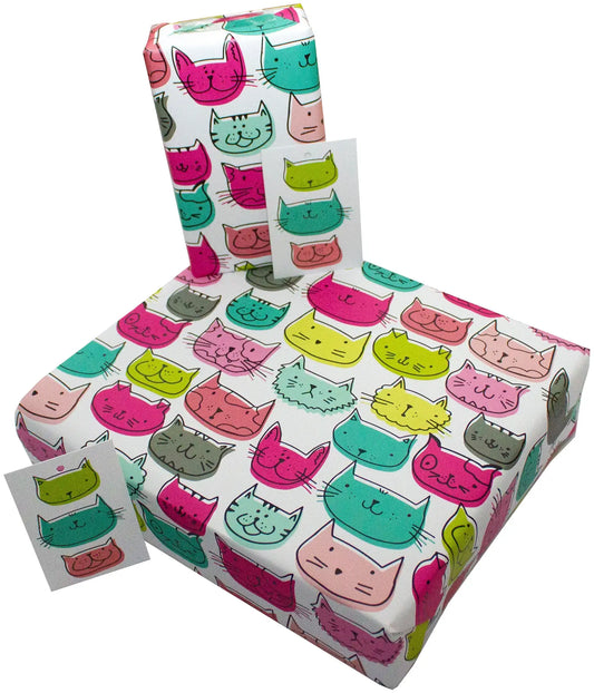 Carta Regalo con Etichetta - Gatti