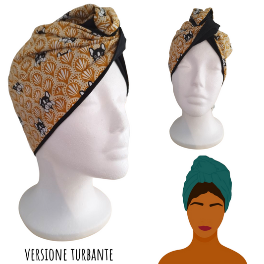 Fascia-Turbante Modellabile Handmade - Bulldog