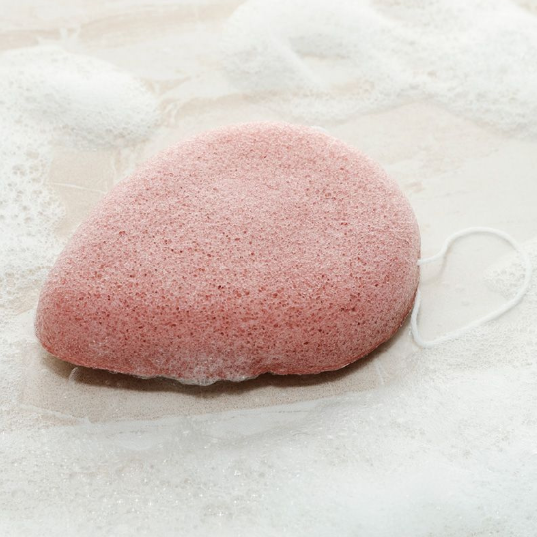 Spugna Naturale Viso Konjac con Argilla Rossa Ringiovanente - Fiori