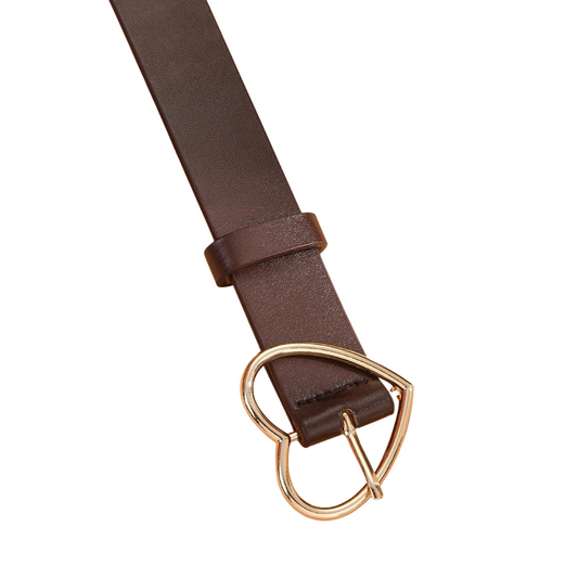 Cintura Fibbia Cuore - Colore Marrone/Caffè