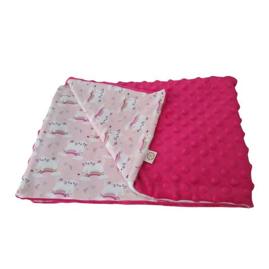 Copertina Reversibile Minky Handmade - Gatti & Arcobaleni