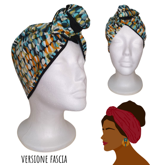 Fascia-Turbante Modellabile Handmade - Gocce