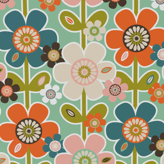 Carta Regalo con Etichetta - Fiori Retrò