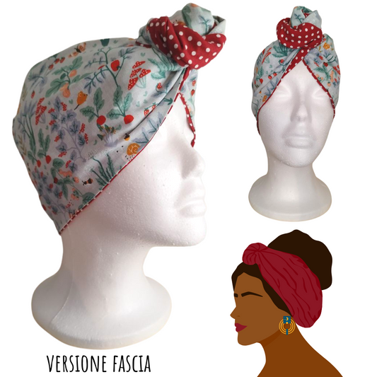 Fascia-Turbante Modellabile Handmade - Orto