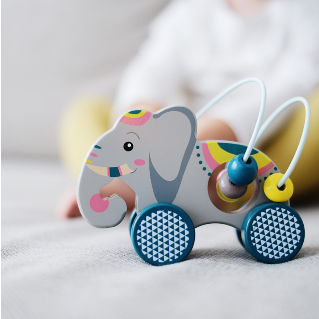 Giochi di Legno - Elefante da Spingere