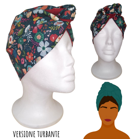 Fascia-Turbante Modellabile Handmade - Fiori