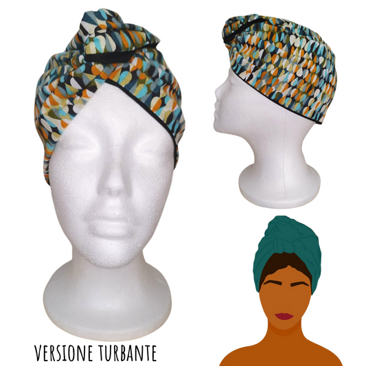 Fascia-Turbante Modellabile Handmade - Gocce