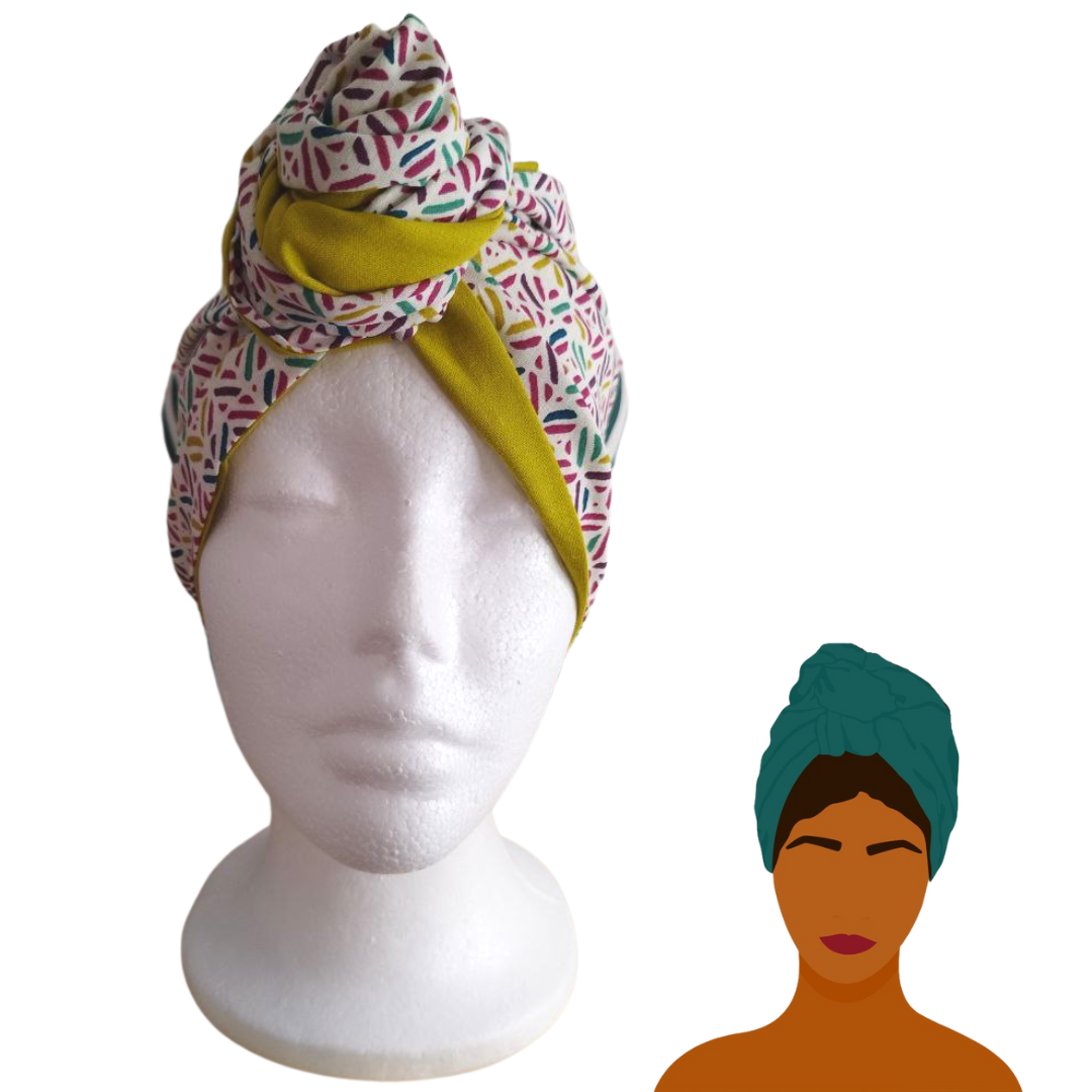 Fascia-Turbante Modellabile Handamade - Astratta