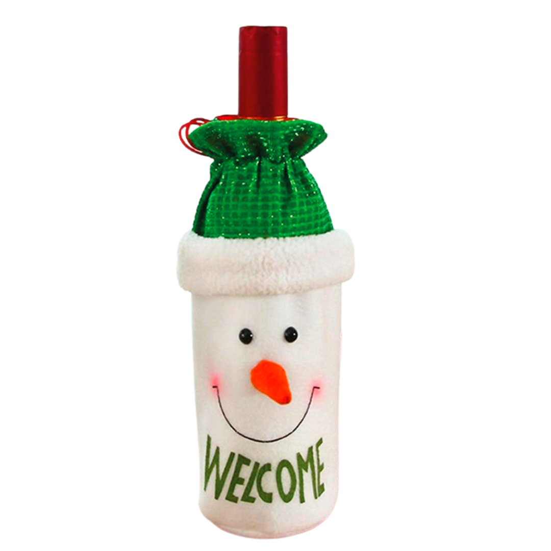 Sacchetto Regalo Bottiglie - Renna/Pupazzo/Babbo Natale