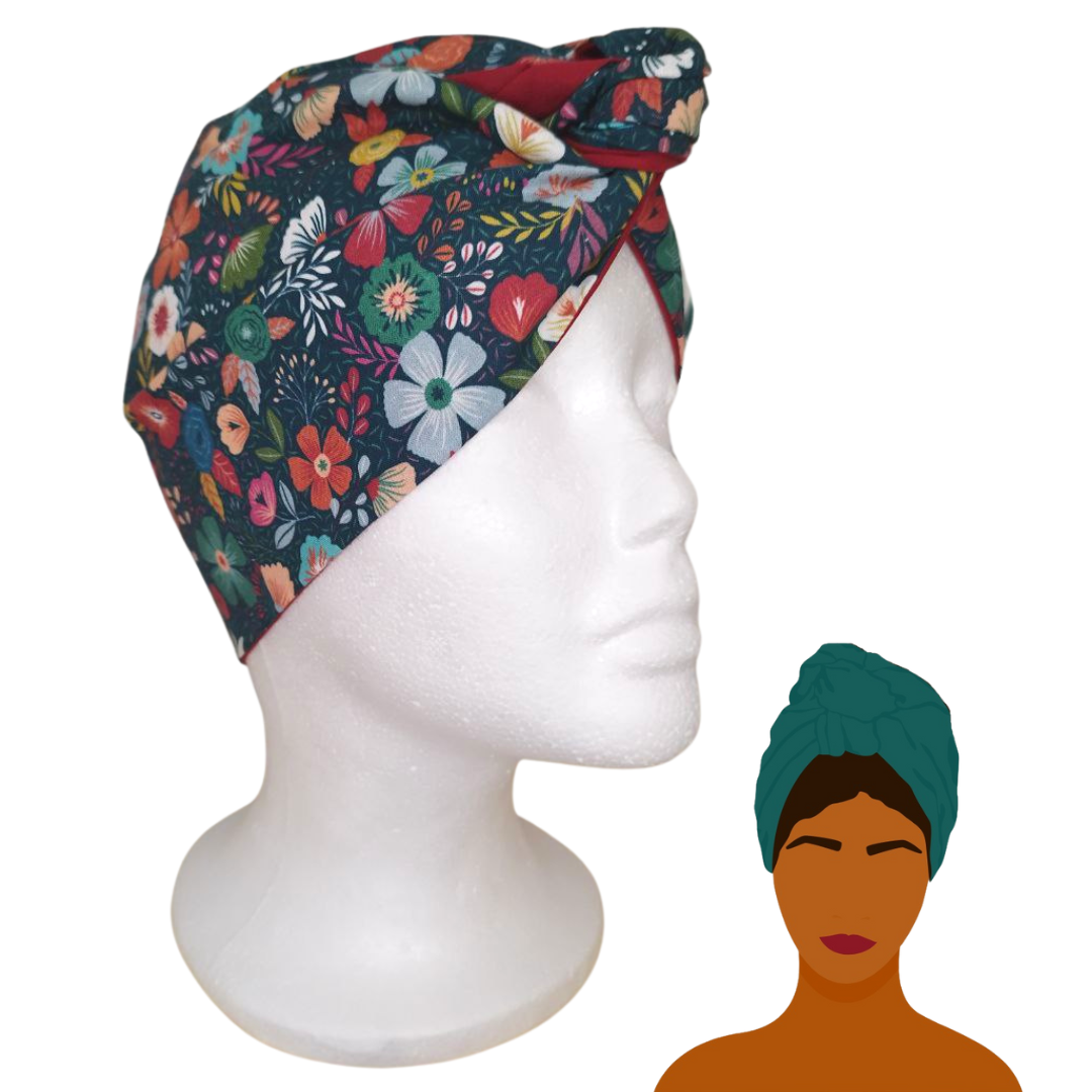 Fascia-Turbante Modellabile Handmade - Fiori