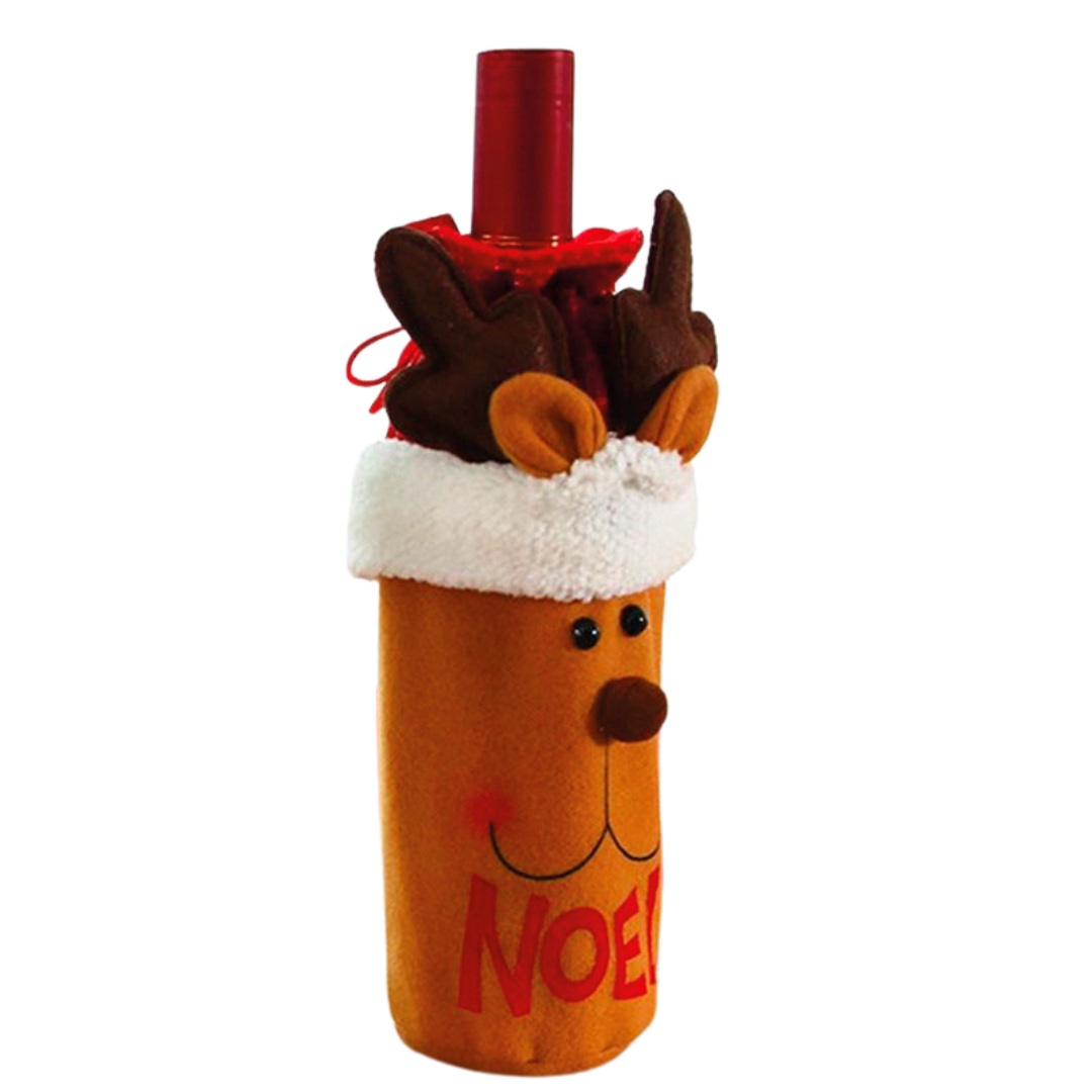 Sacchetto Regalo Bottiglie - Renna/Pupazzo/Babbo Natale