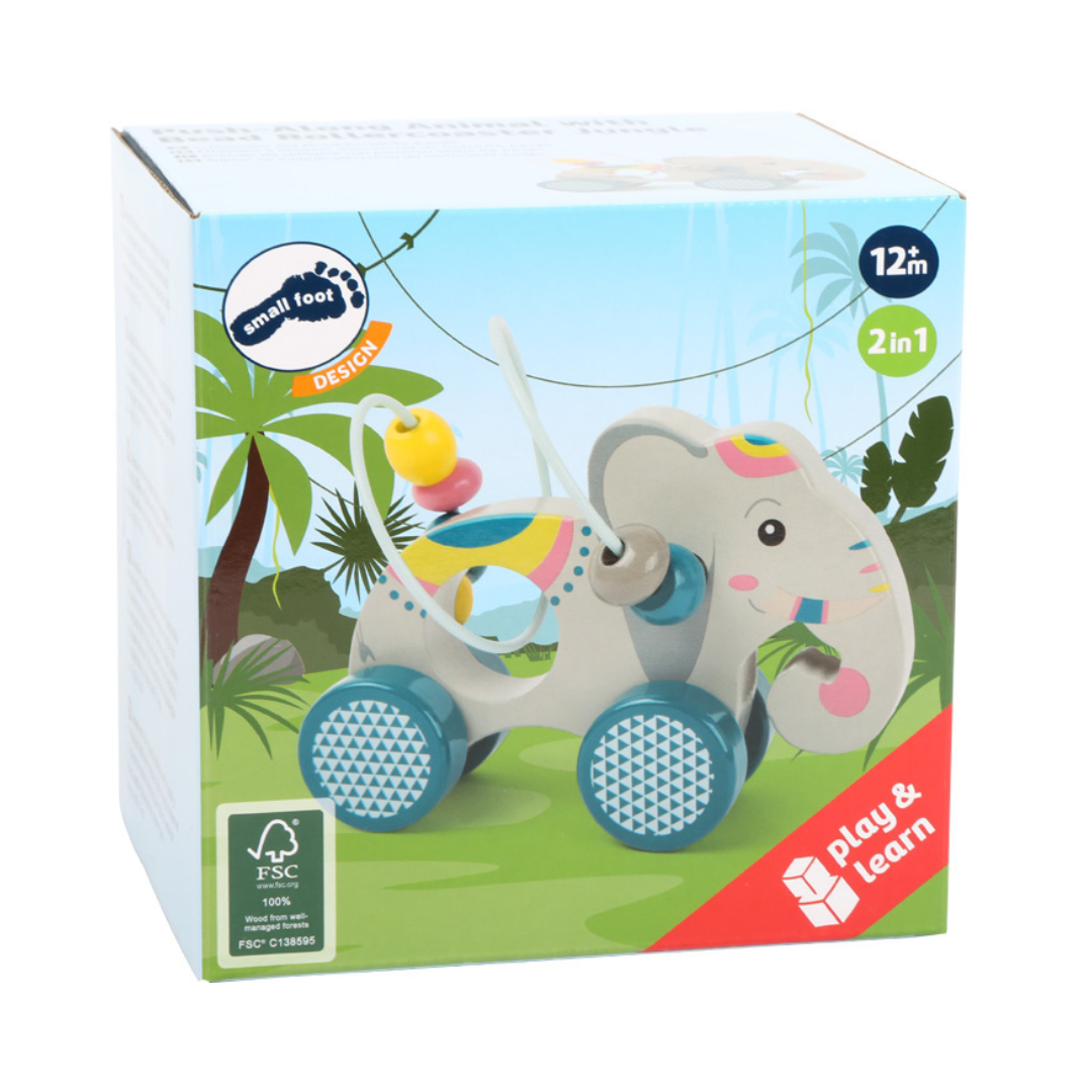 Giochi di Legno - Elefante da Spingere