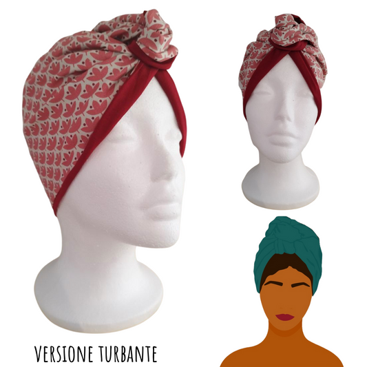 Fascia-Turbante Modellabile Handmade - Foglie