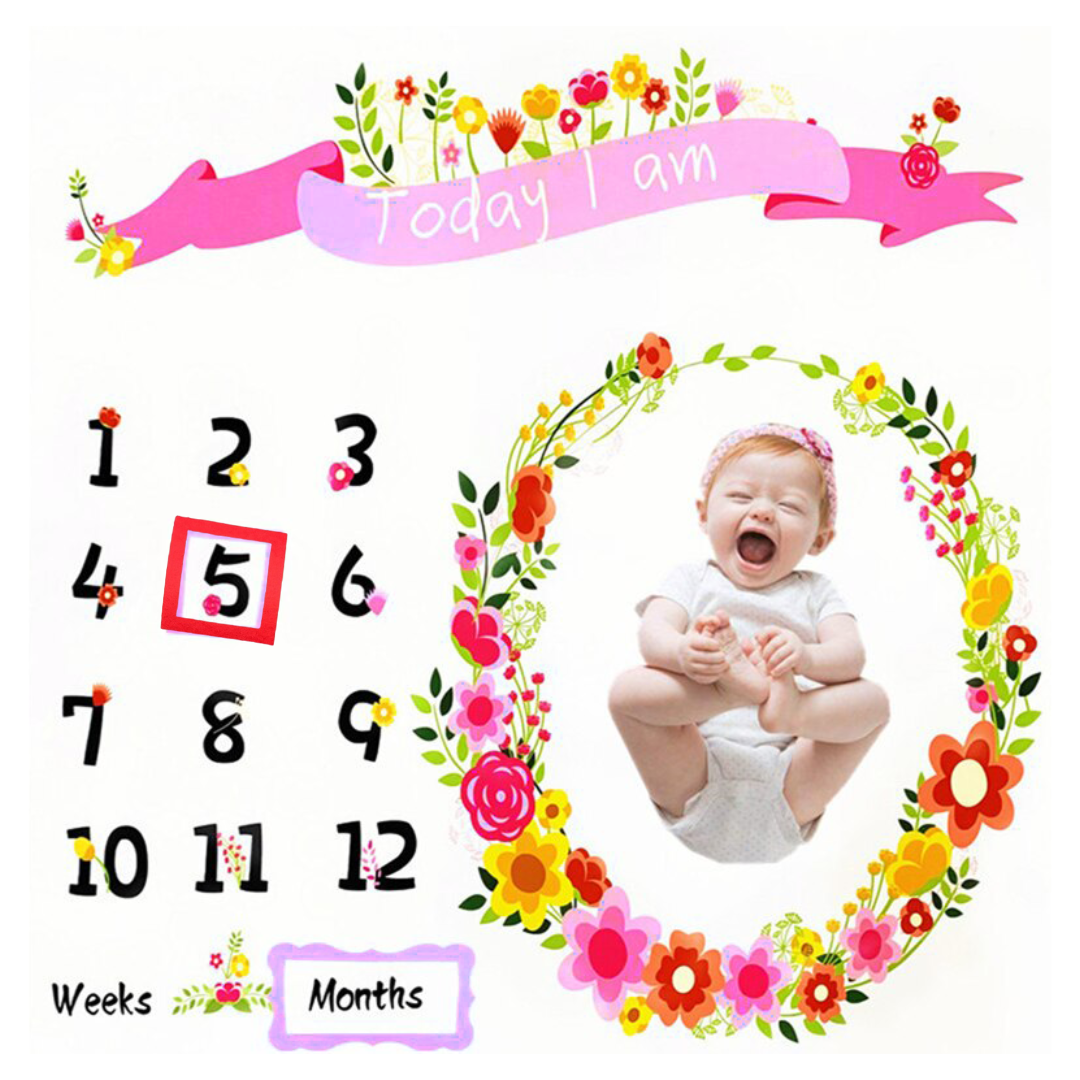 Telo Foto Neonati - Fiori