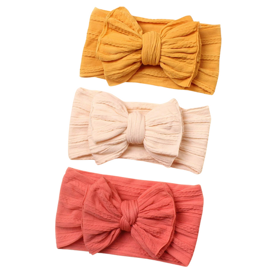 Fasce Capelli Neonata - Gialla-Rosa-Salmone