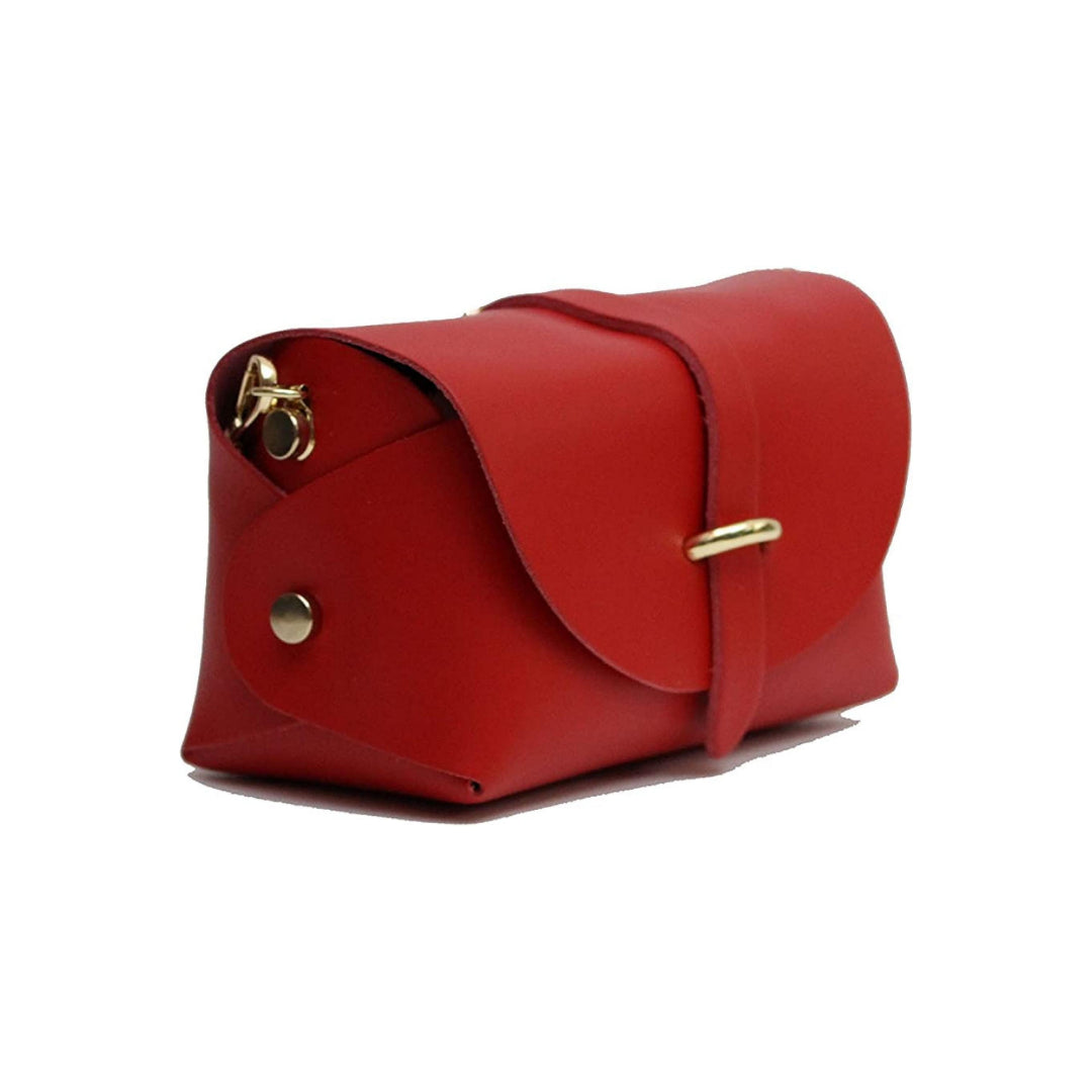 Borsa Mini Vera Pelle - Rosso