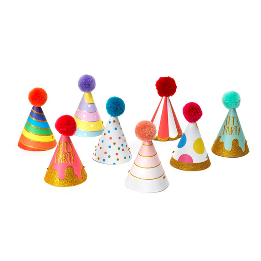 Set di 8 Cappellini - The Party Is On