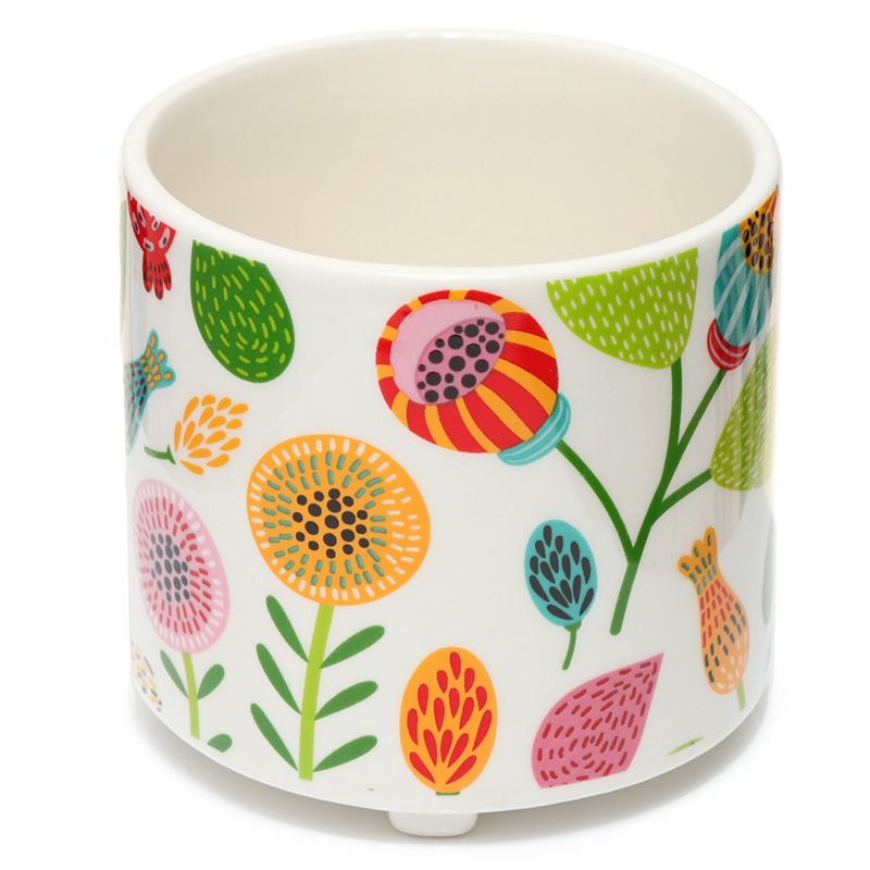 Vaso in Ceramica - Fiori e Foglie