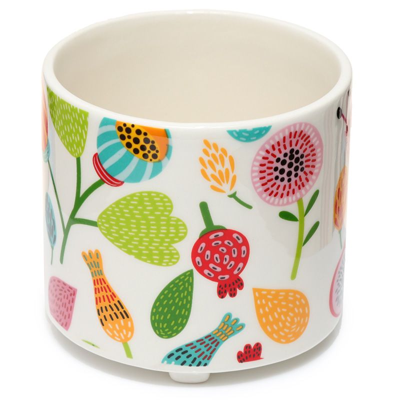 Vaso in Ceramica - Fiori e Foglie