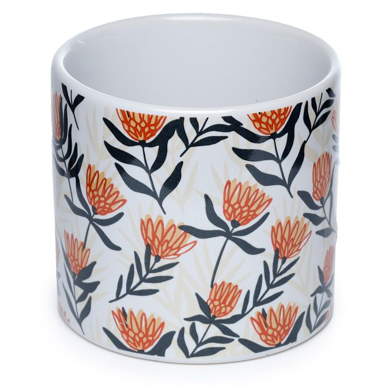 Vasetto in Ceramica - Fiori Arancio