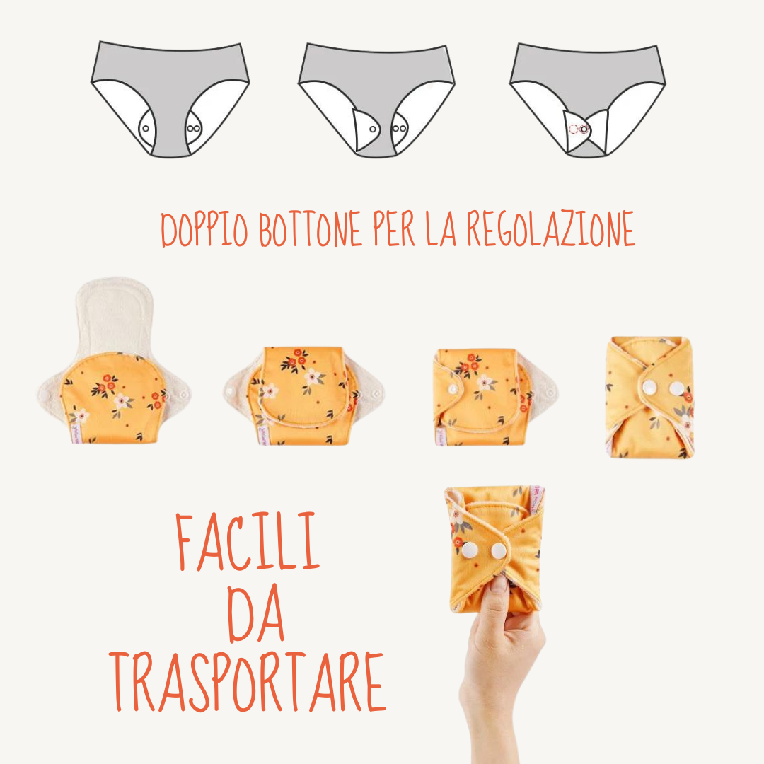 Assorbente Ecologico Lavabile Taglia L - Pois