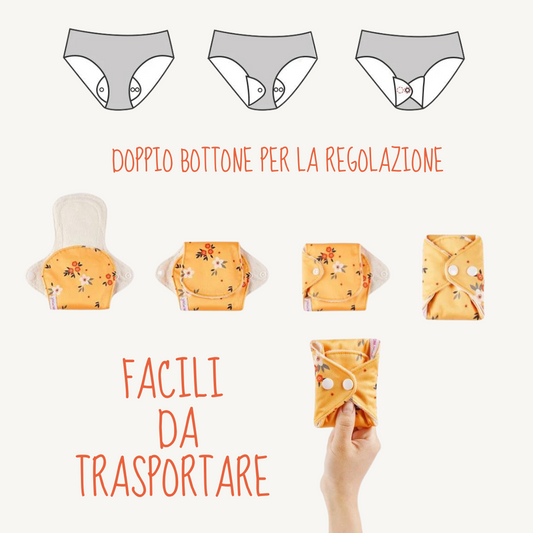 Assorbente Ecologico Lavabile Taglia L - Pois