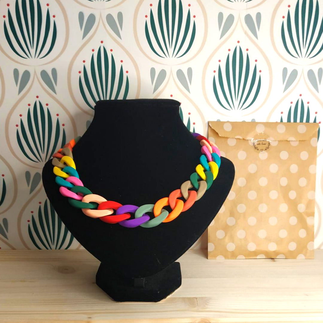 Collana in Resina a Catena - Multicolore