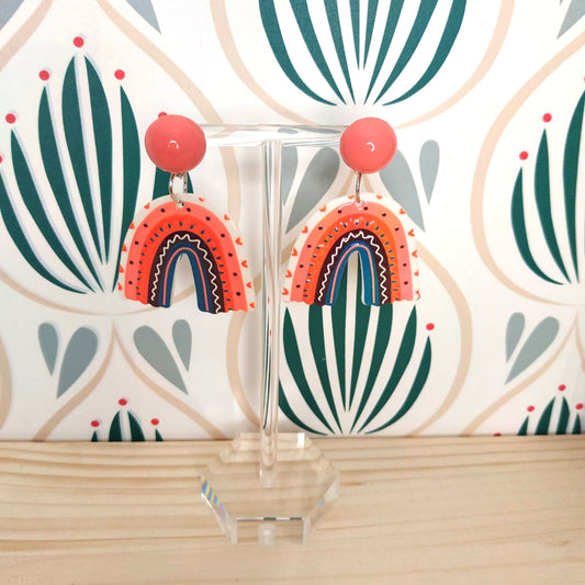 Orecchini in Poliresina - Arcobaleno