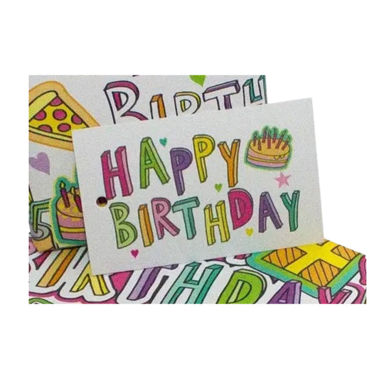 Carta Regalo con Etichetta - Happy Birthday
