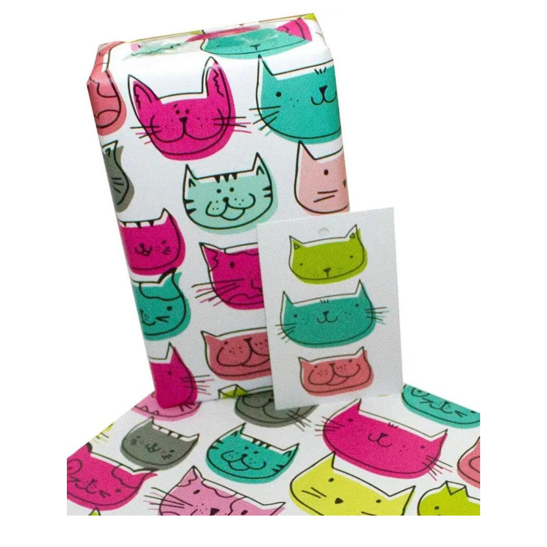 Carta Regalo con Etichetta - Gatti