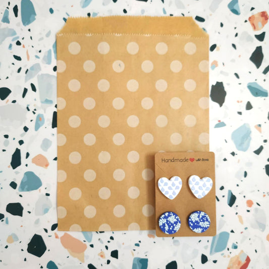 Orecchini in Resina - Cuore e Cerchio Foglie