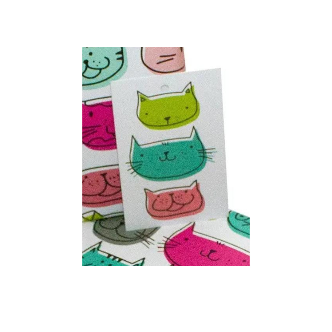 Carta Regalo con Etichetta - Gatti