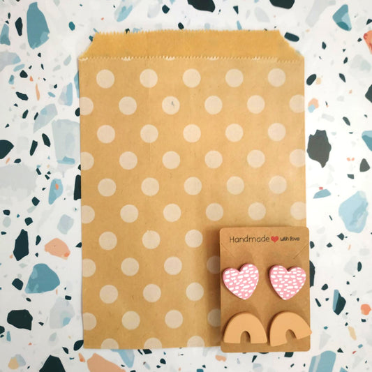 Orecchini in Resina  - Cuore e Arcobaleno