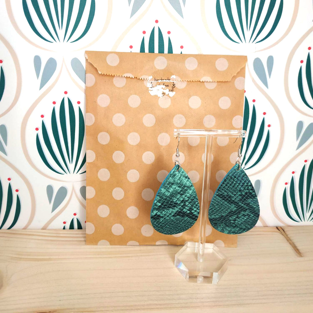 Orecchini in Ecopelle - Serpente