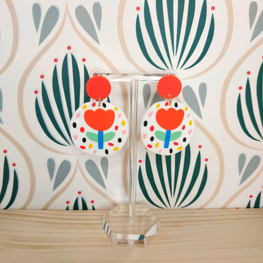 Orecchini in Poliresina - Fiore Vintage