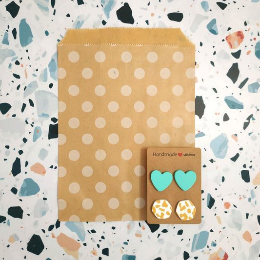 Orecchini in Resina  - Esagono e Cuore