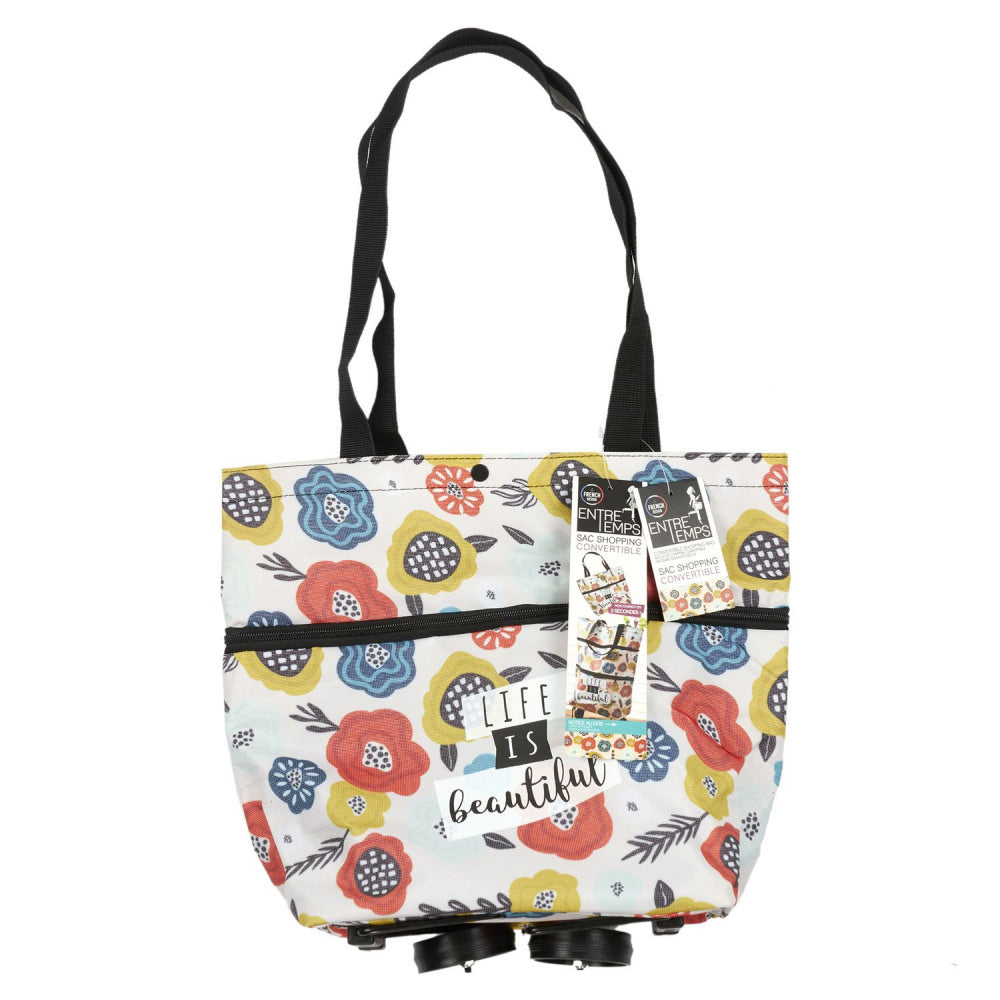 Piccolo Carrello Spesa Convertibile in Borsa - Mille Fiori