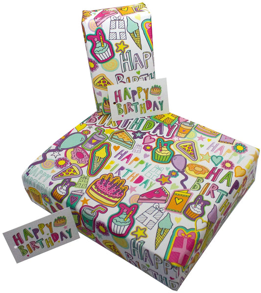 Carta Regalo con Etichetta - Happy Birthday