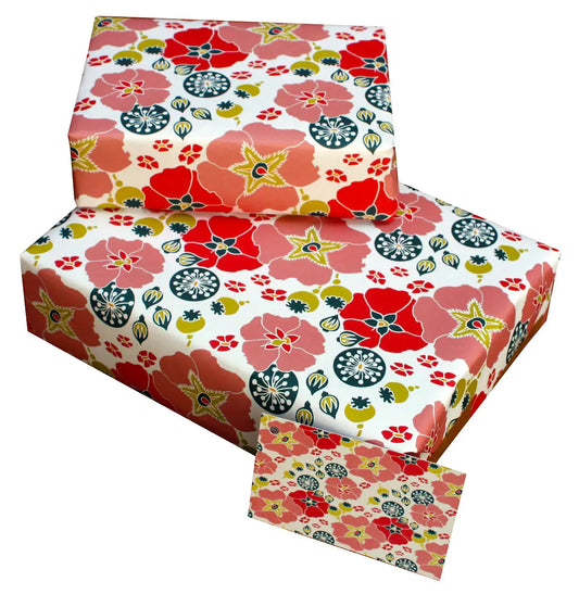 Carta Regalo con Etichetta - Fiori