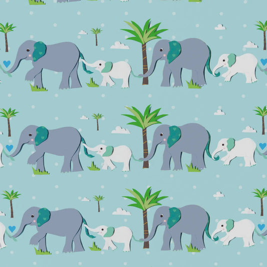 Carta Regalo con Etichetta - Elefanti